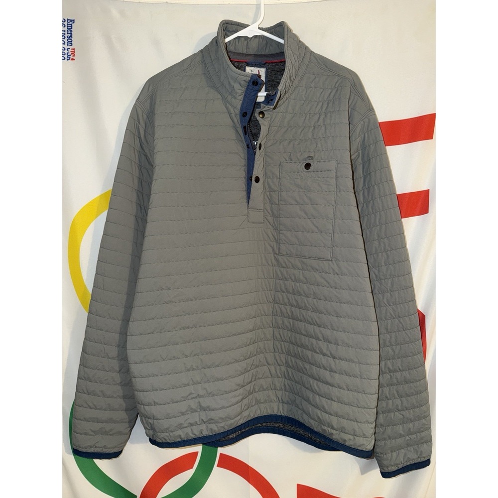 Relwen Windzip Popover Gray Mens Large Pullover Insulated Jacket